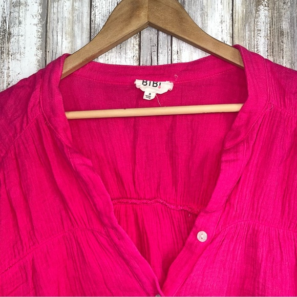 Bibi Pink Oversized Button Blouse - Picture 4 of 5